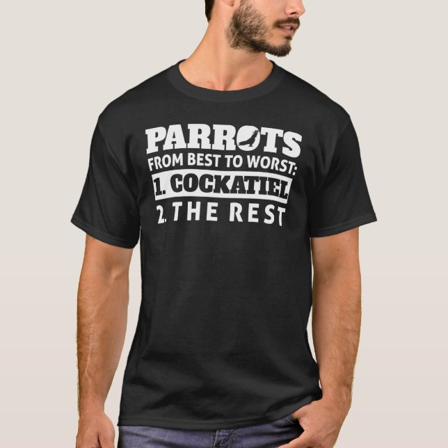 T-shirt Cockatiel Parrot Apparel   Parrots  Design (Devant)