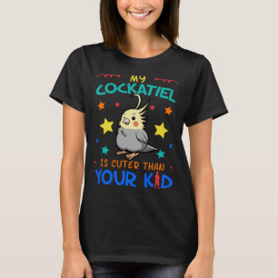 T-shirt Cockatiel Parrot Cockatoo Lutino Quarrion Weiro Bi