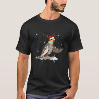 T-shirt Cockatiel Parrot - Oiseau Père Noël Arbre de Noël