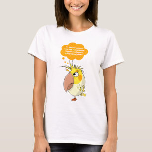 T-shirt Cockatiel perrot Attention à vos doigts !