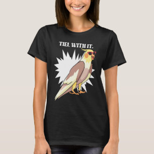 T-shirt Cockatiel Teil Avec Elle Oiseau Gris pour Propriét