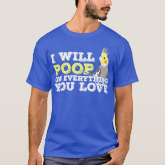 T-shirt Cockatiel Weiro Quarrion Oiseau Parrot Drôle Cadea
