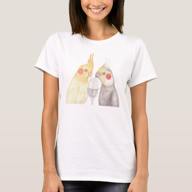 T-shirt Cockatiels de cadeau d'amant de Cockatiel de (Devant)