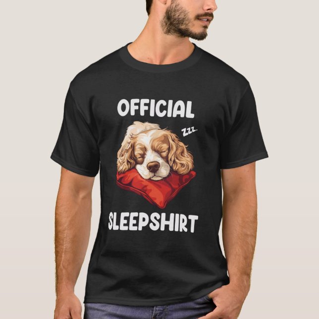 T-shirt Cocker officiel Spaniel Sleepshirt mignon Amoureux (Devant)