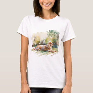 T-shirt Cocker Spaniel Aquarelle Art