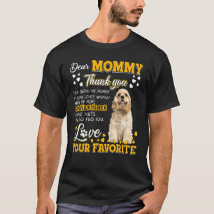 T-shirt Cocker Spaniel Cher Merci Maman D'Être Mon M