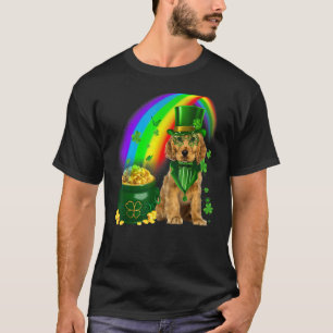 T-shirt Cocker Spaniel Chien Leprechauns Pièces Shamrock P