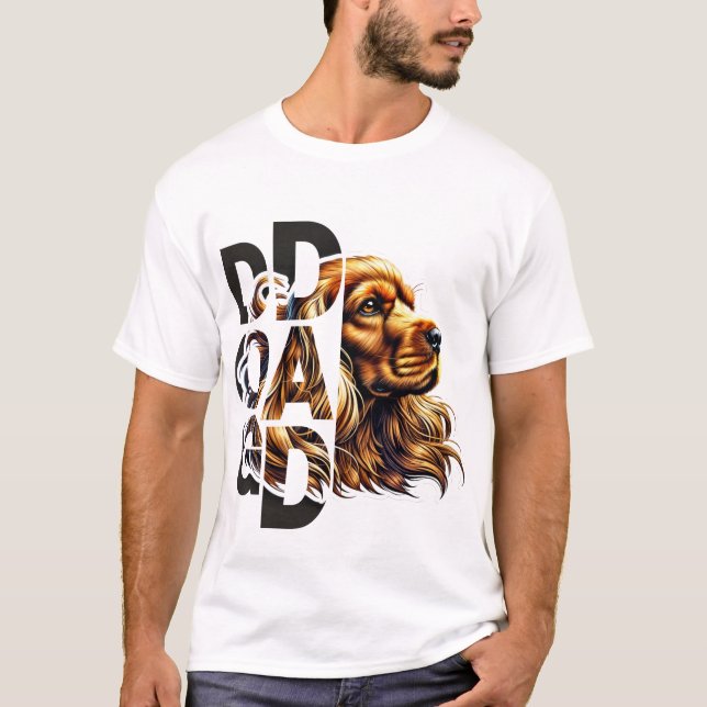 T-shirt Cocker Spaniel Chien Papa - Elégant & Loyal Compag (Devant)