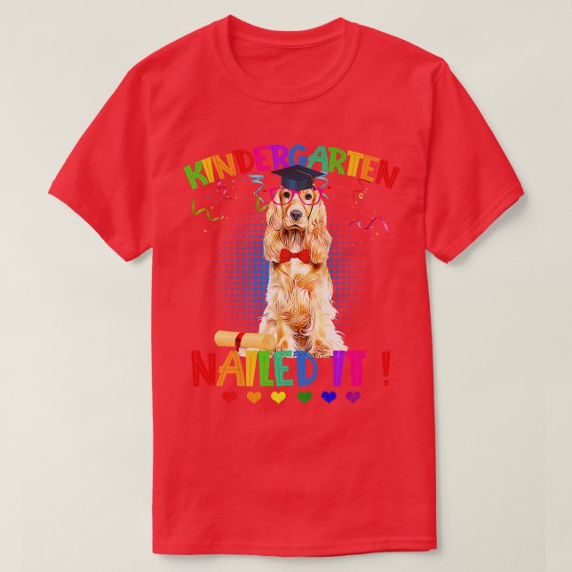 T-shirt Cocker Spaniel Classe De Graduation De 22 Maternel (Design devant)