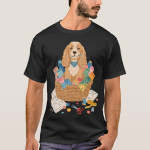 T-shirt Cocker Spaniel Couture Artisanale Tissu Artisanat