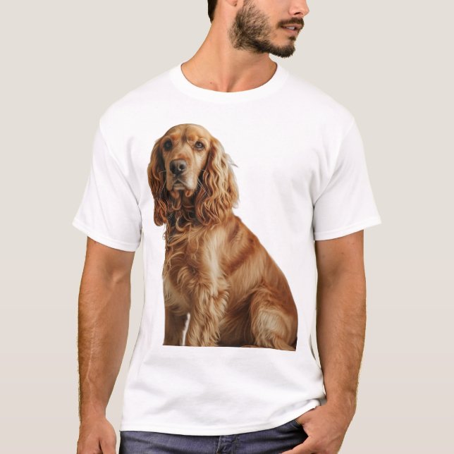 T-shirt Cocker Spaniel Golden Portrait (Devant)