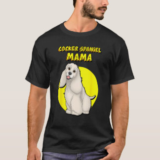 T-shirt Cocker Spaniel Mama Buff Cocker Spaniel Dog Mother