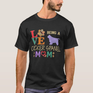 T-shirt Cocker Spaniel Maman Pour Cocker Spaniel Amoureux