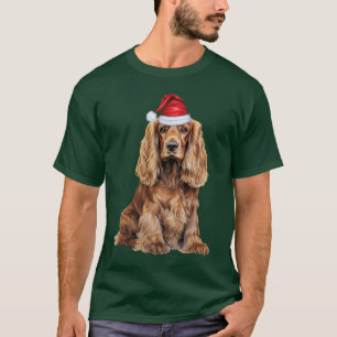 T-shirt Cocker Spaniel Noël drôle Santa Chien