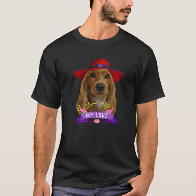 T-shirt Cocker Spaniel Pop Art Love Cocker Spaniels Papa M (Devant)