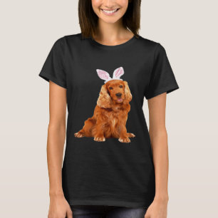 T-shirt Cocker Spaniel portant des oreilles de lapin de Pâ