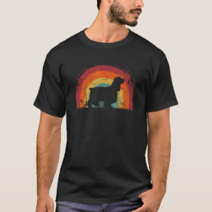 T-shirt Cocker Spaniel Vintage Rainbow Chien Hommes Femmes