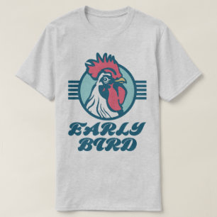 T-shirt Cockerel au poulet des premiers temps Drôle T-shir