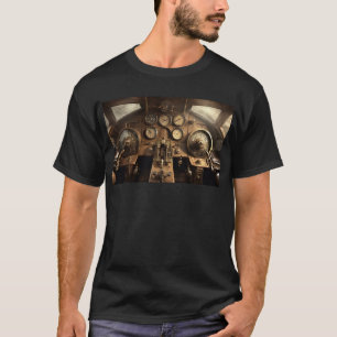 T-shirt cockpit de l'avion Steampunk