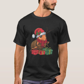 T-shirt Cockroach Noël Éclairage Santa Chapeau Cockroach C