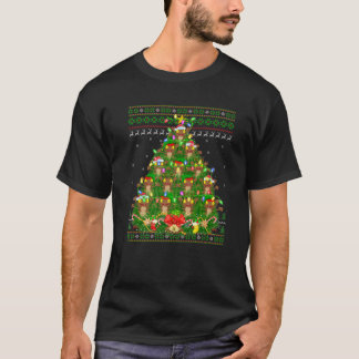 T-shirt Cockroach Xmas Éclairage Arbre Père Noël Cockroach