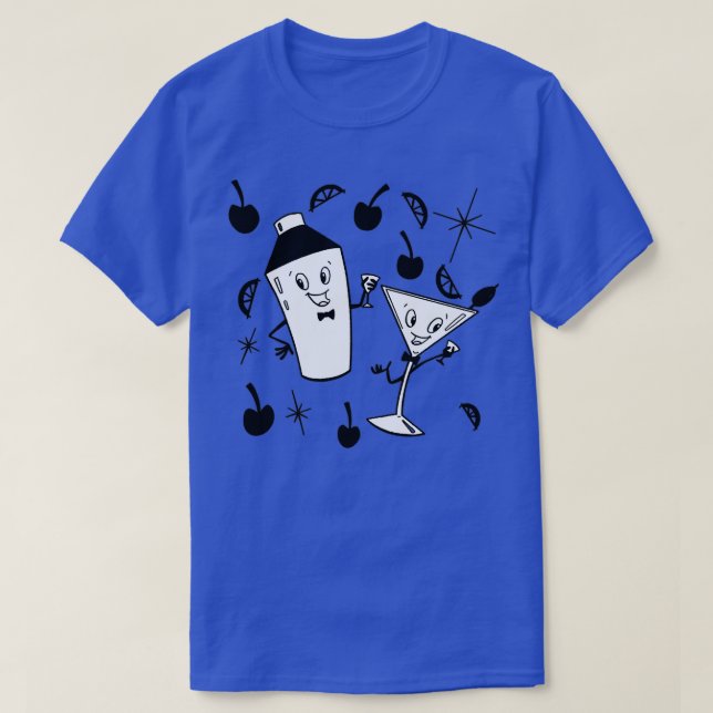 T-shirt Cocktail du milieu du siècle Kitsch (Design devant)