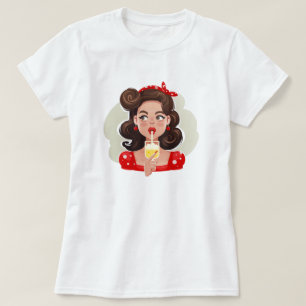 T-Shirt Cocktail Fille Cute Retro