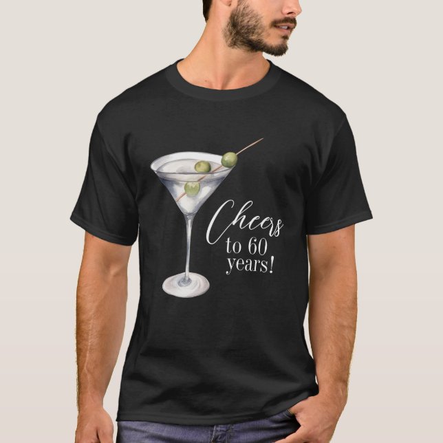 T-shirt Cocktail Martini 60 ans fête d'anniversaire (Devant)