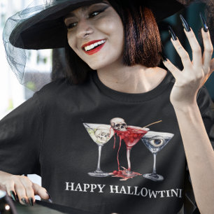 T-shirt Cocktail Martini Halloween Joyeux Hallowtinti