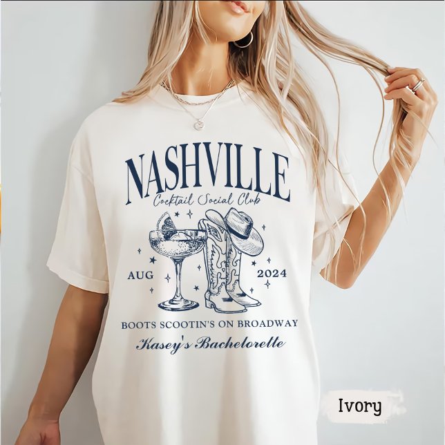 T-shirt Cocktail sur mesure Nashville Bachelorette Rodeo (Créateur téléchargé)