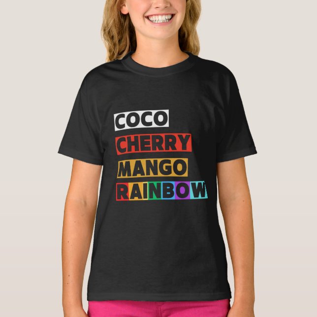 T-shirt Coco Cherry Mango Rainbow Icy Kids (Devant)