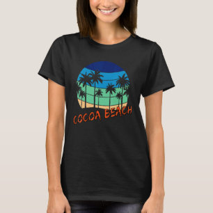 T-shirt Cocoa Beach Retro Vintage Sunset Beach Design