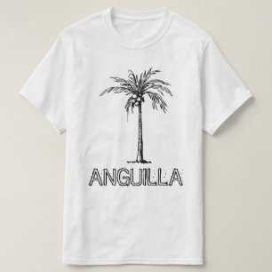 T-shirt Cocotier d'Anguilla design noir et blanc