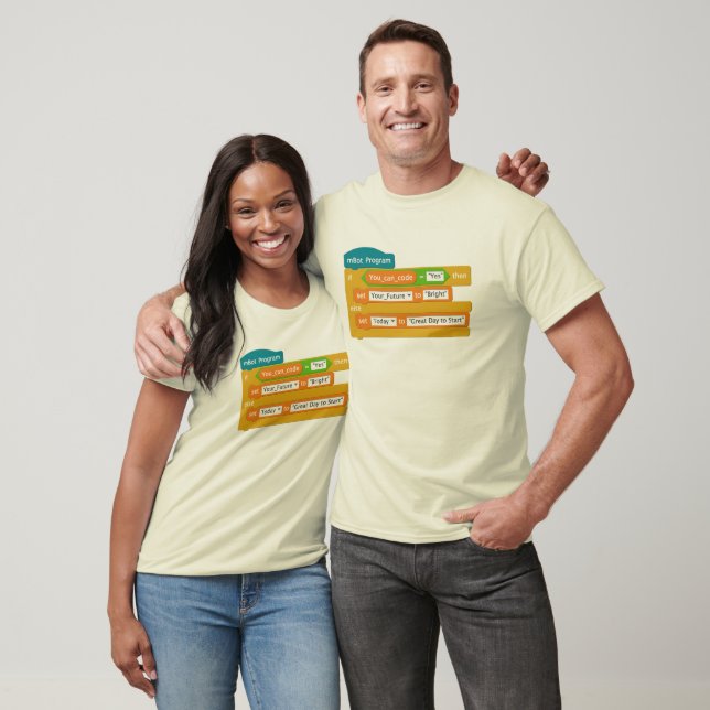 T-shirt Codage = Avenir brillant (Unisexe)