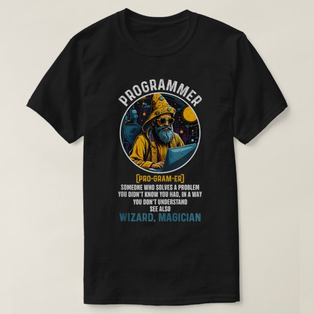 T-shirt Codage De Définition De Programmeur Drôle Et Ordin (Design devant)