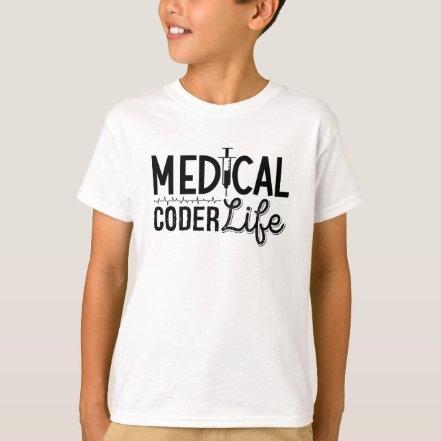 T-shirt Codage de programmateur ICD Assistant Médicale Cod (Devant)