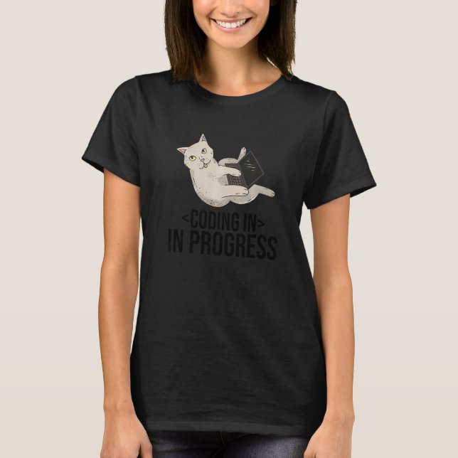 T-shirt Codage En Cours Programmeur Coder Ordinateur Nerd (Devant)