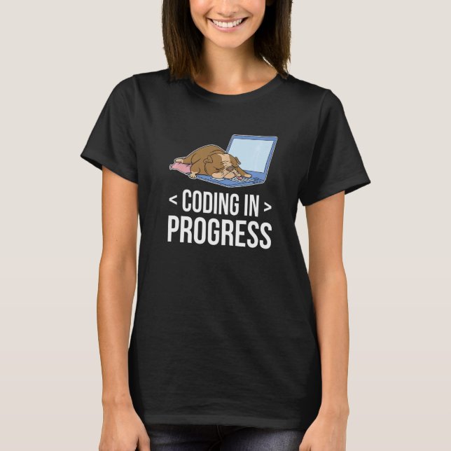 T-shirt Codage En Cours Programmeur Coder Ordinateur Nerd (Devant)