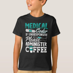 T-shirt Codage ICD de l'Assistant Café Codeur Médicale