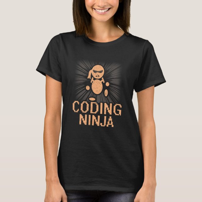 T-shirt Codage Ninja Cool Codeurs Programmeurs Web Dévelop (Devant)