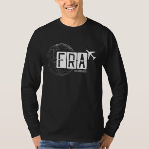 T-shirt Code aéroport de Francfort Allemagne Voyage