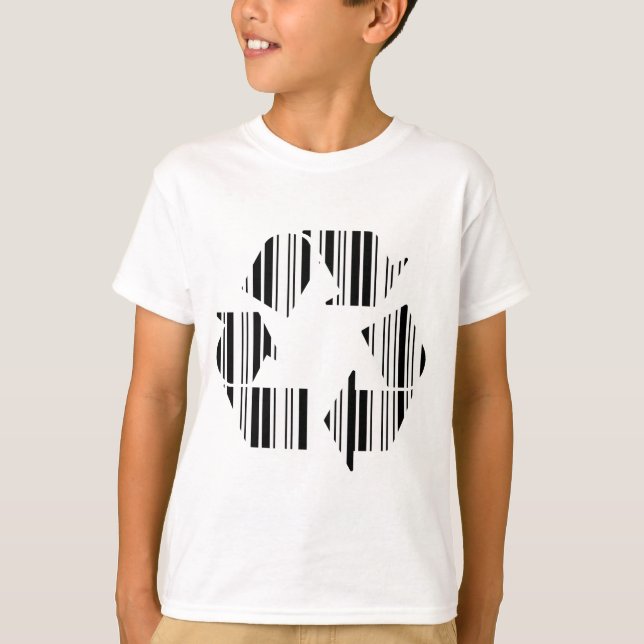 T-shirt CODE BARRE DE RECYCLAGE Conception de modèle de co (Devant)