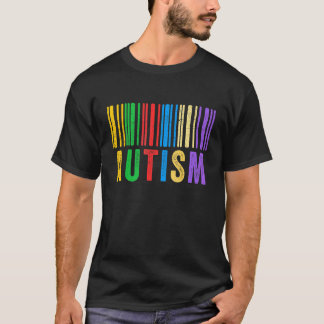 T-shirt Code-barres Autisme Sensibilisation à l'autisme Pa