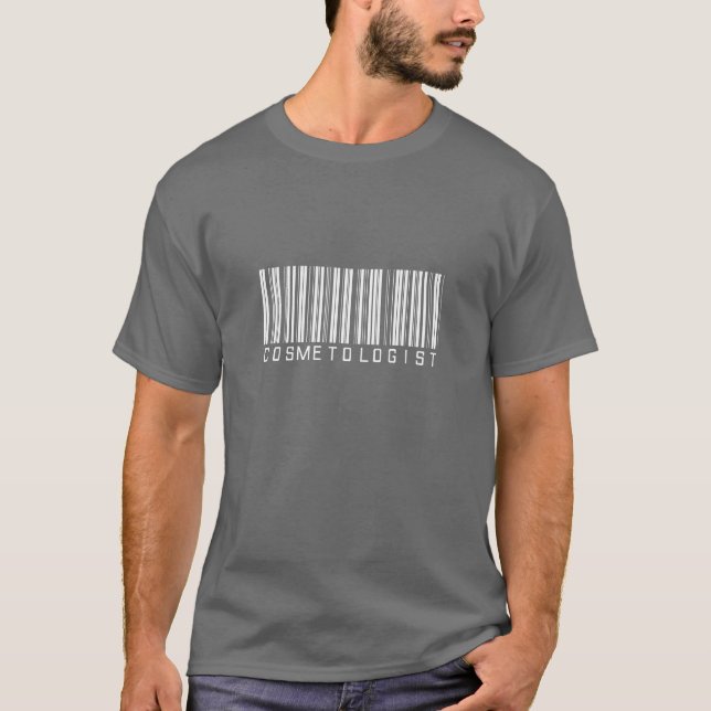 T-shirt Code barres de Cosmetologist (Devant)