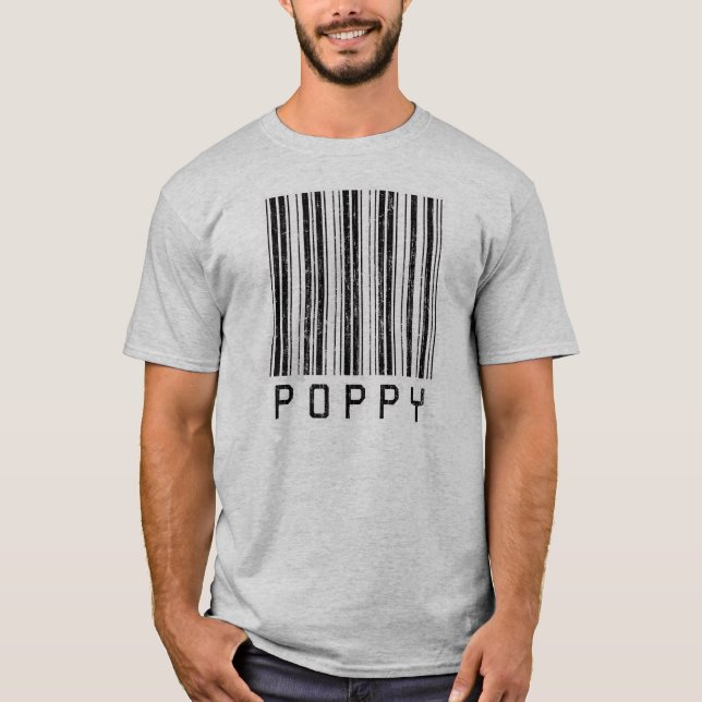 T-shirt Code barres de pavot (Devant)