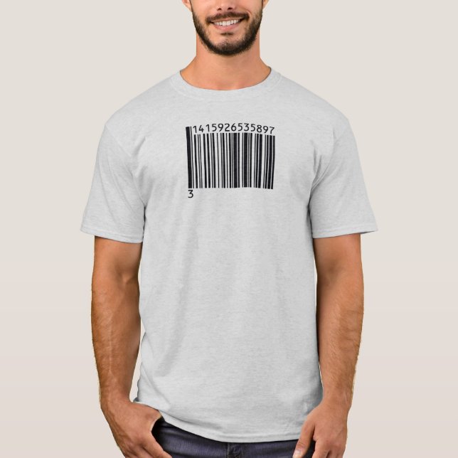 T-shirt code barres de pi (Devant)
