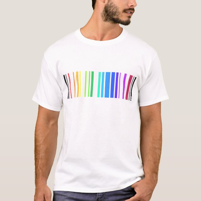 T-shirt Code barres gai (Devant)