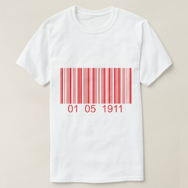 T-shirt Code-barres Kappa 01 05 1911 (Design devant)