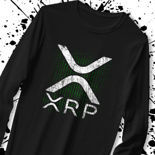T-shirt Code binaire crypto-monnaie cache XRP Hodlers Cryp