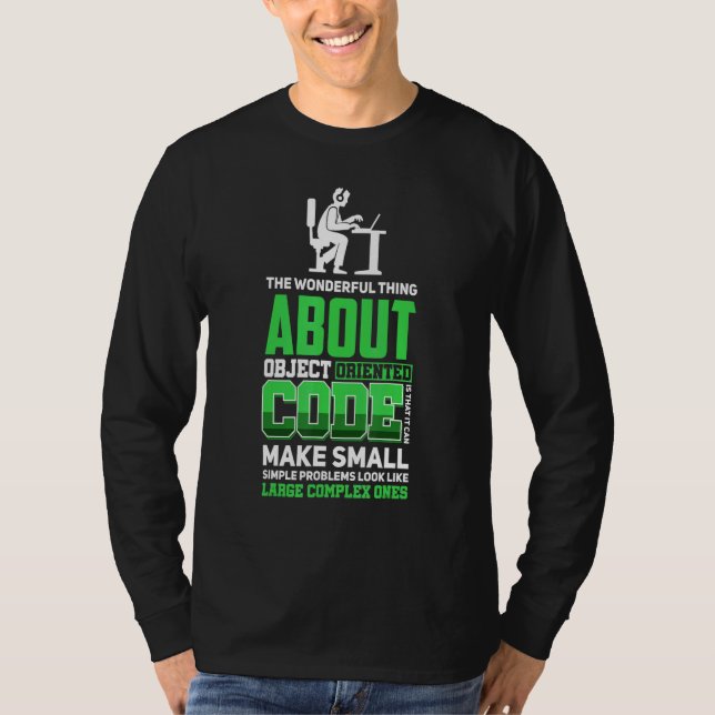 T-shirt Code binaire du programmeur administrateur Linux (Devant)